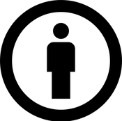 Icon of man in circle