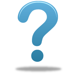 Blue question mark