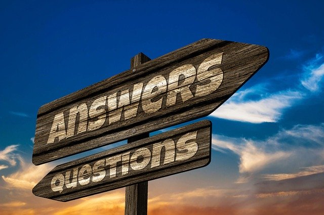 Answers and questions sign