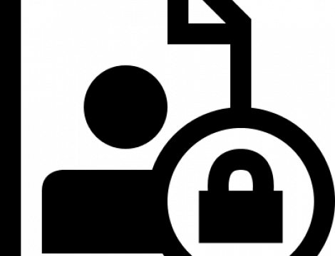 Man and lock logo Health insurance agent